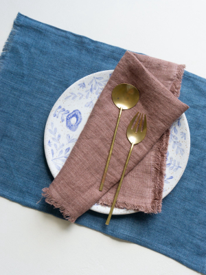Linen Placemat In Denim Set Of Two
