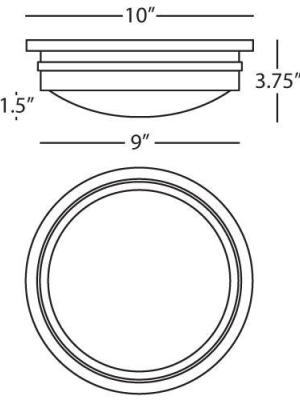 Roderick 10" Flush Mount In Various Finishes