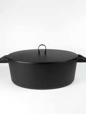Oval Enameled Cast Iron Cocotte
