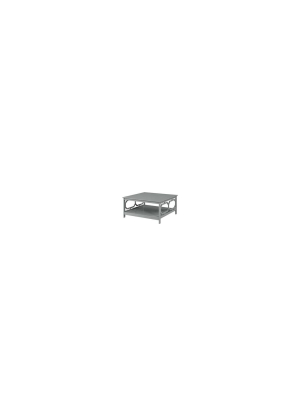 36" Omega Square Coffee Table Gray - Breighton Home