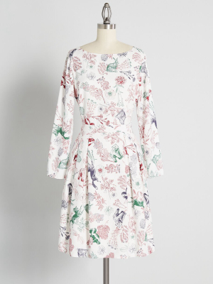 Floral And Flaunt It Fit And Flare Dress