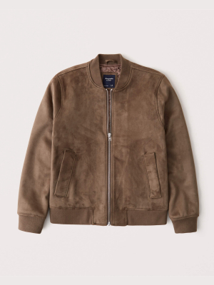 Vegan Suede Bomber