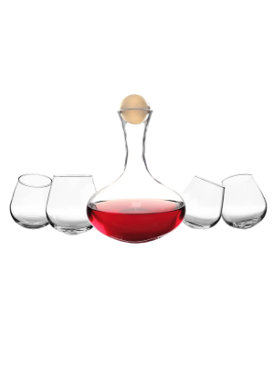 5pc Glass Wine Decanter Set - Cathy's Concepts