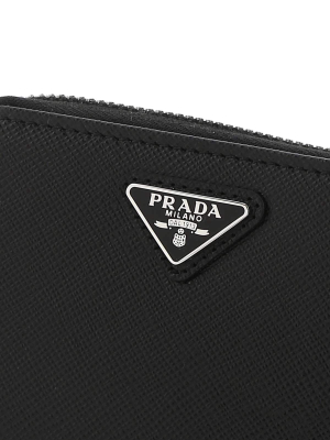 Prada Logo Plaque Strap Cardholder