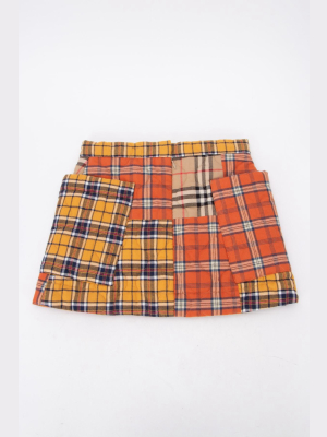 Burberry Kids Patchwork Check Skirt