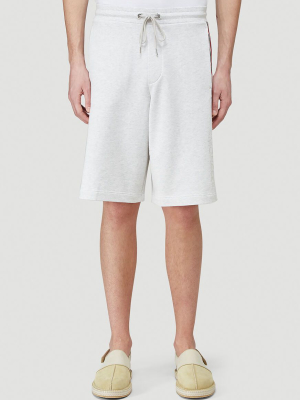 Moncler Logo Embroidered Side Stripe Shorts