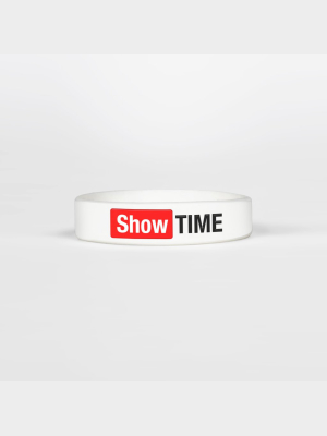 Showtime White Kids Motivational Wristband