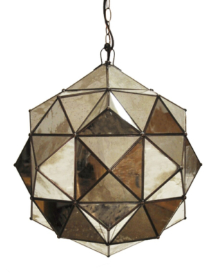 Round Faceted Pendant In Various Colors