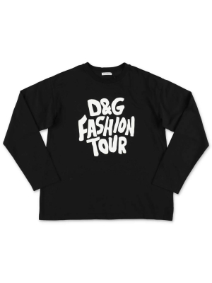 Dolce & Gabbana Kids Fashion Tour Long Sleeve T-shirt