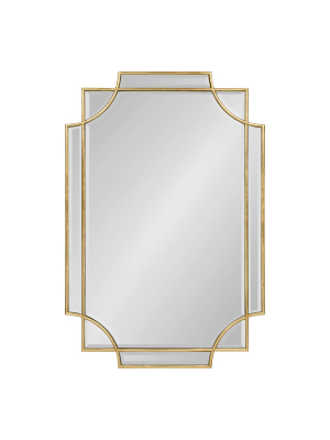 24" X 35" Minuette Decorative Framed Wall Mirror Gold - Kate And Laurel