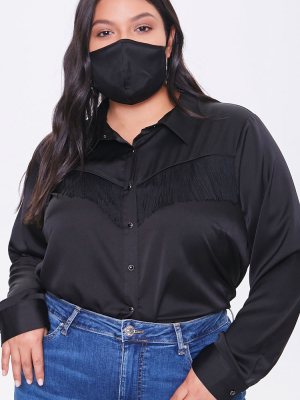 Plus Size Shirt & Face Mask Set