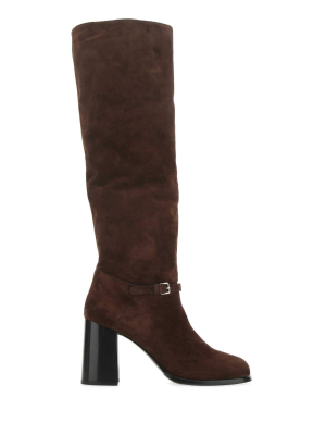 Miu Miu Block Heel Knee High Boots