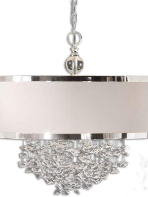 Fascination 3 Light Silken Drum Pendant