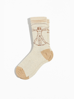 Hotsox Da Vinci’s Vitruvian Man Crew Socks