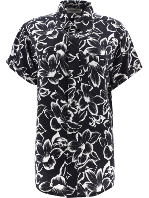 Saint Laurent Floral Print Short-sleeve Shirt