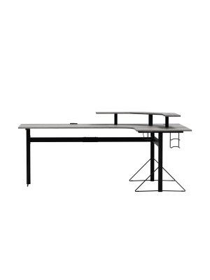 Carnegie Power Computer Gaming Desk Gray/black - Jamesdar