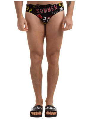 Dsquared2 Graphic Print Swim Trunks