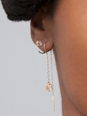 Herkimer Horseshoe Chain Earrings