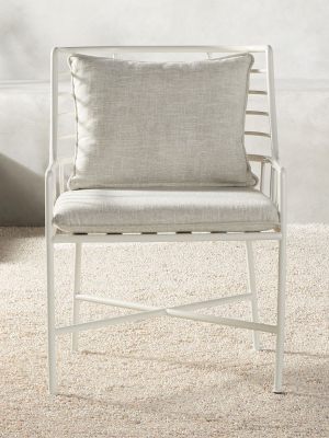 Breton White Metal Dining Chair