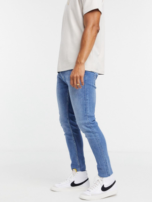 Bershka Super Skinny Jeans In Blue