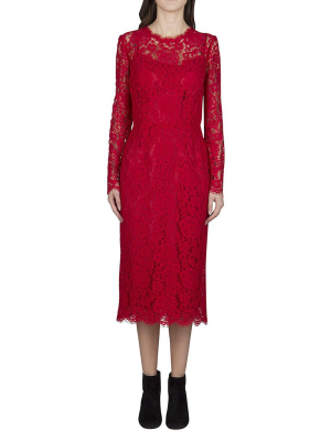 Dolce & Gabbana Long Sleeve Lace Dress