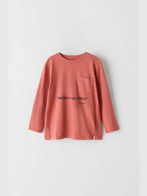 Text Pocket T-shirt