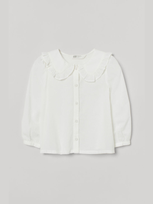 Ruffle-collar Blouse