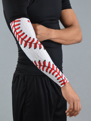 Baseball Lace White Leather Arm Sleeve