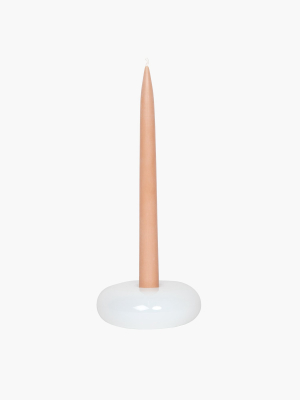 Grand Galet Candle Holder - White