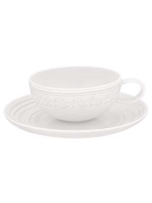 Vista Alegre Ornament Tea Cup & Saucers - Set Of 6