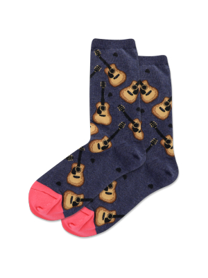 Women's Acoustic Guitars Crew Socks