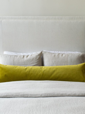 S|h Chartreuse Velvet Lumbar Pillow