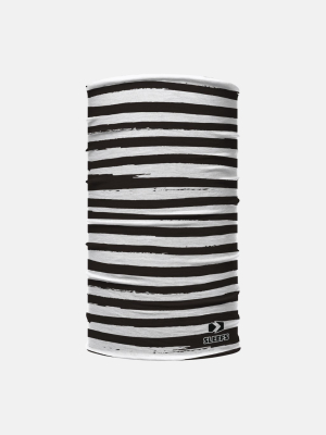 Black White Stripes Neck Gaiter