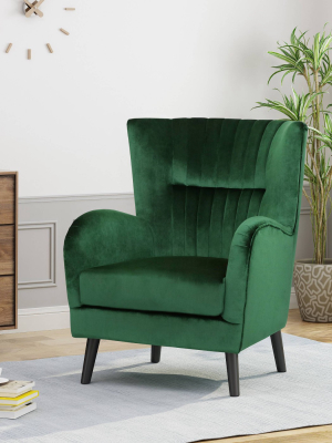 Woodrow Modern Club Chair Emerald - Christopher Knight Home