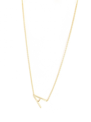 Sterling/gold Fill Small Initial Necklace