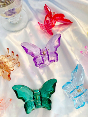 Clear Butterfly Claw – Assorted Colors