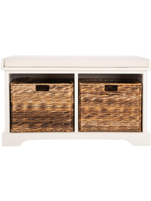 Freddy Wicker Storage Bench - Safavieh