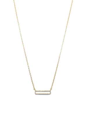 Sterling Cz Link Necklace