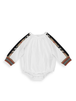 Burberry Kids Vintage Check Sleeve Bodysuit