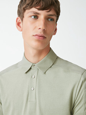 Woven-panelled Polo Shirt