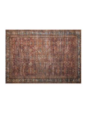 Brick/blue Layla Rug