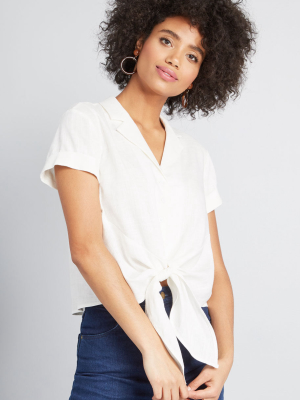 Wisely Tied Button-up Top