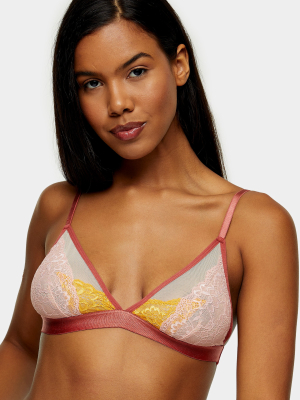 Patchwork Lace Triangle Bra