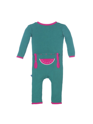 Kickee Pants Watermelon Applique Coverall