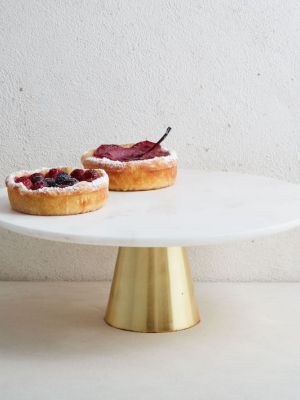 Marble & Brass Cake Stand