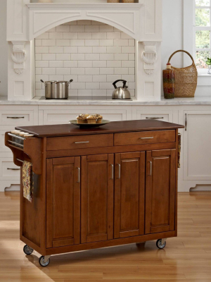 Kitchen Carts And Islands With Wood Top Red/brown - Home Styles