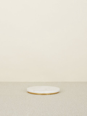 Hawkins New York Mara Marble + Brass Trivet