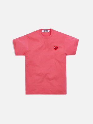 Comme Des Garçons Play Tee - Pink