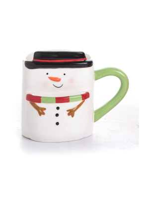 Transpac Dolomite 6 In. White Christmas Cookie Character Mug