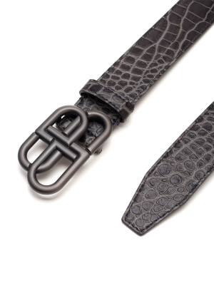 Balenciaga Embossed Bb Logo Belt